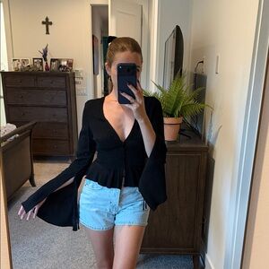 Flynn Skye Black Peplum Top